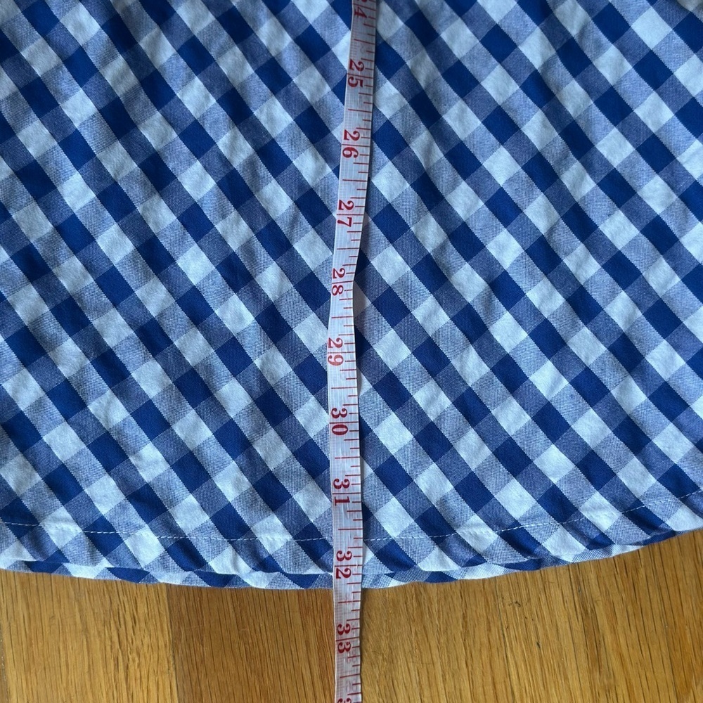 Kelly’s Kids Girls Blue Gingham Dress Size 16 Tie Waist Spaghetti Strap Dress - Picture 5 of 7